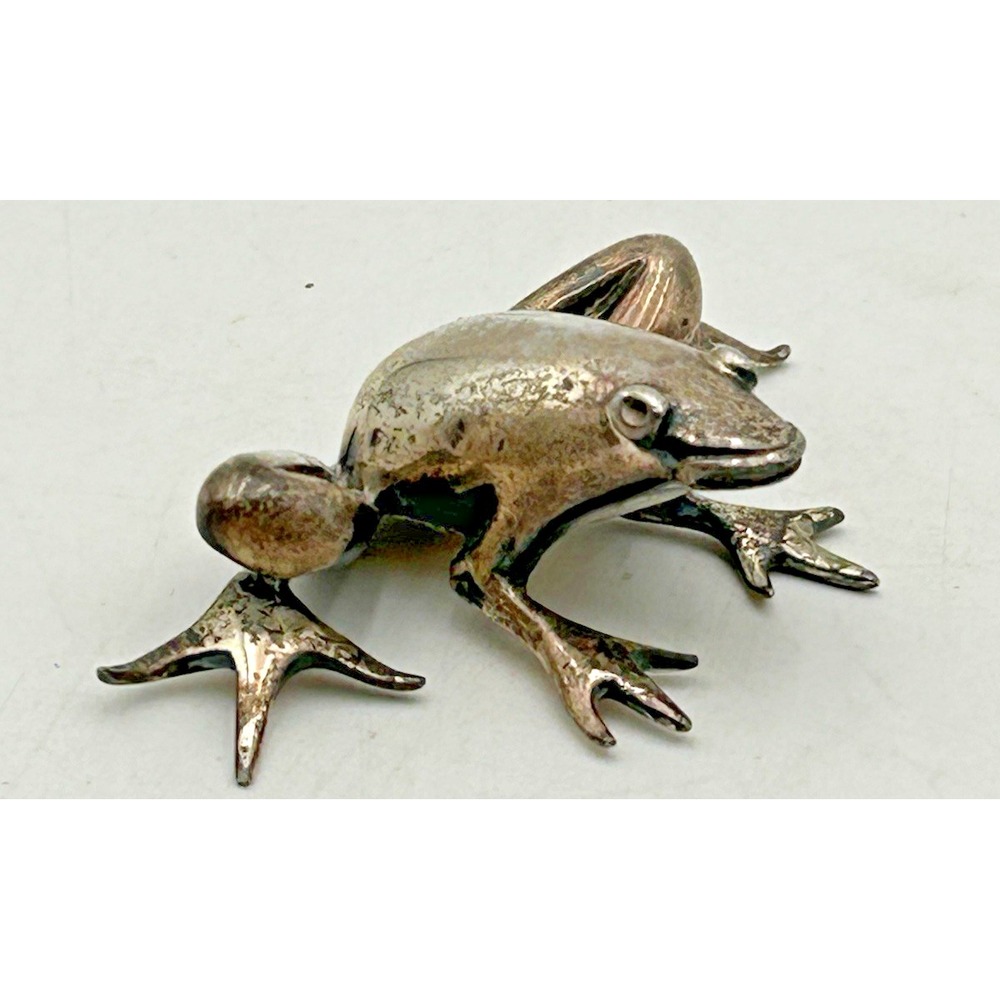 Vintage Italian Sterling Silver 925 Giulia Preziosi 235 AR Frog Figurine 34.0g